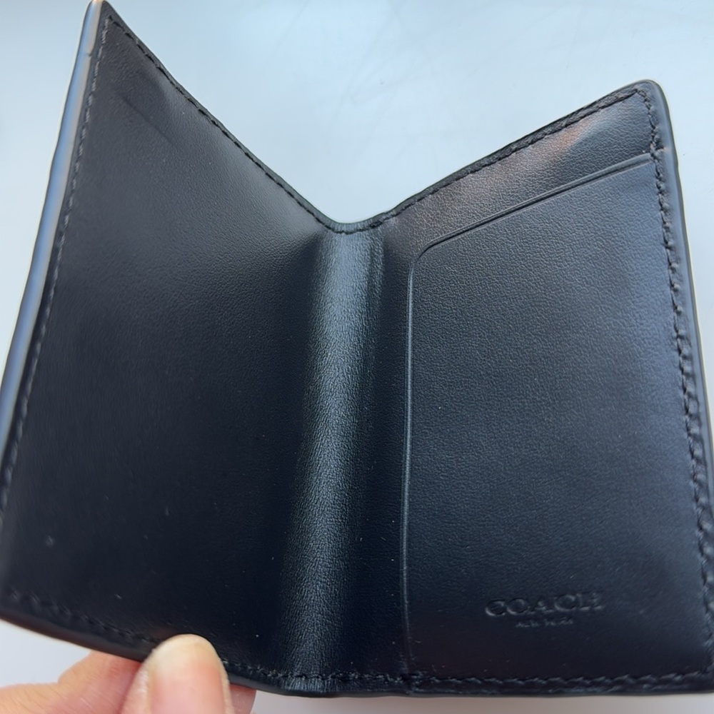 Men’s Coach Card Wallet in Black - Picture 3 of 3